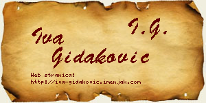 Iva Gidaković vizit kartica